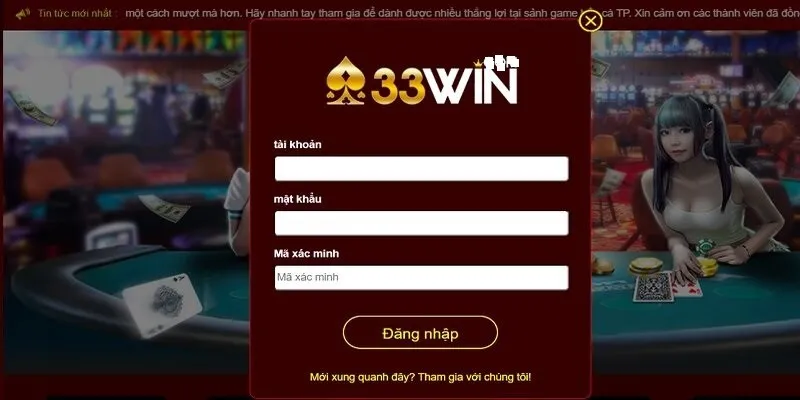 Đăng nhập 33win trên P/C và điện thoại